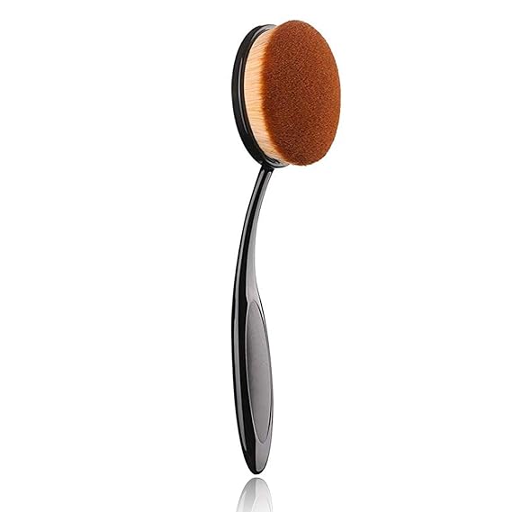 Oval 1# Makeup Brush Upgraded Fast Flawless Application Toothbrush Foundation Concealer Blusher Liquid Cream Powder Cosmetic Blending Tool 1PC