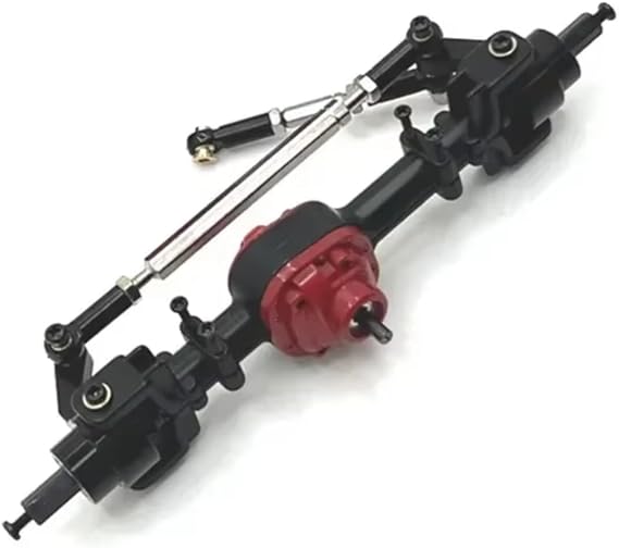 RC Car Axle for MN for MN82 LC79 for MN78 1/12 RC Car Model Parts Metal Upgrade Accessories Front and Rear Axle Assemblies(Black,Front axle)