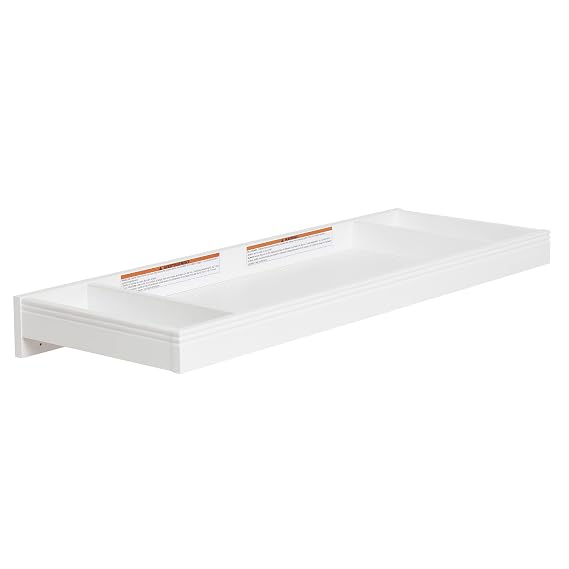 Evolur Audrey Baby Changing Tray for Double Dresser in Stardust | Nursery Dresser Topper with Small Storage Area | Fitted Enclosed Sides | Safety Brackets