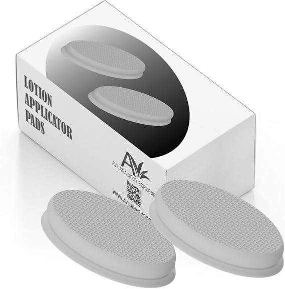 Avilana Lotion Applicator Pads for Long Handle Body Scrubber, 2 Replaceable EVA Pads for Even Lotion Application