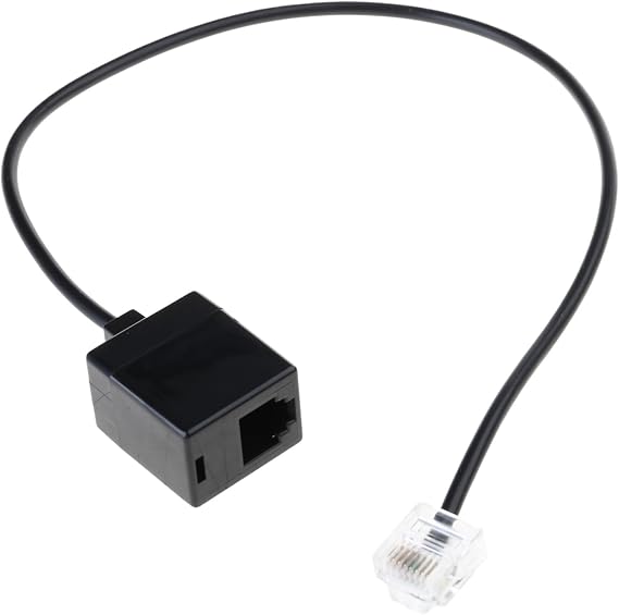 Convert Cable, RJ45 to RJ11 Adapter Cable Connector, Ethernet to Phone Line Connector RJ45 8P8C Male to RJ11 6P6C Female Cord