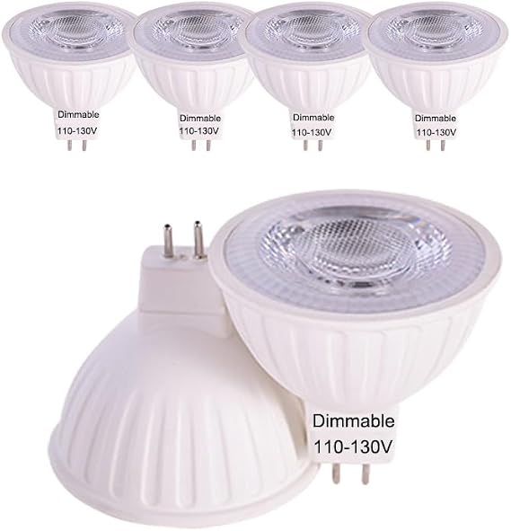 Mr16 led Bulb 120V Dimmable 5w 2700K Warm White Soft White 38 Degree gu5.3 spot Light Bulb 40w 50W Halogen Replacement for mr16 Fixture and Tracking Light (2700K Warm White, 6pcs Bulbs)