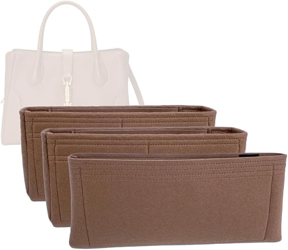 Zumoni Premium Gucci Jackie 1961 Small Natural Grain Tote Style # 727810 for Set of 3 - Premium Felt Purse Handbag Handmade / 25 Colors Available Purse Organizer, Liner, Insert, Shaper Bracia