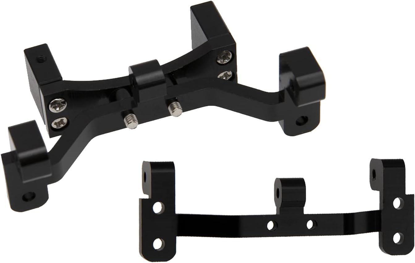 Metal Tie Rod Pull Rod Base Seat with Servo Bracket Fixed Mount Compatible with MN Model D90 D91 D96 D99 MN90 MN99S 112 RC Car Black