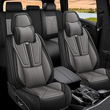 Car Seat Covers Fit for Toyota Camry 1999-2025, Premium Leather Seat Protectors, Waterproof Non-Slip Seat Cover, All Weather Full Coverage Seat Cover (Full Set Luxury,Black-Gray)