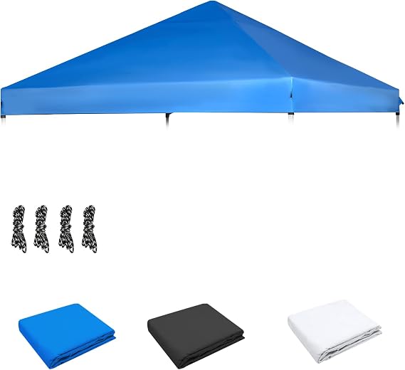 10x10 Canopy Replacement top, Waterproof Canopy Replacement Cover for Straight Leg Frame, Replacement Canopy top for Outdoor Garden Patio Camping Sun Shade.(Top Only)(Blue)