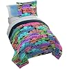 Jay Franco Kids Comforter Set Includes Sheets and Pillow Covers - Soft and Cozy Bed Set for Stylish Room Decor, Black - Cars, 7 Piece Full Bedding