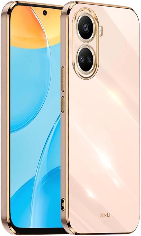 HONLEN Case for HUAWEI Nova 10 SE (6.67" Inches), Soft Silicone TPU Case, Electroplating Frame Design - Pink