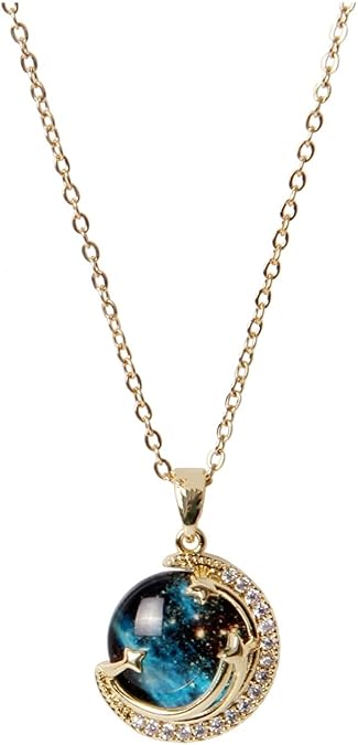Moon glow Sky Space Necklace