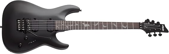 Schecter Damien-6 FR SBK Electric Guitar - Satin Black