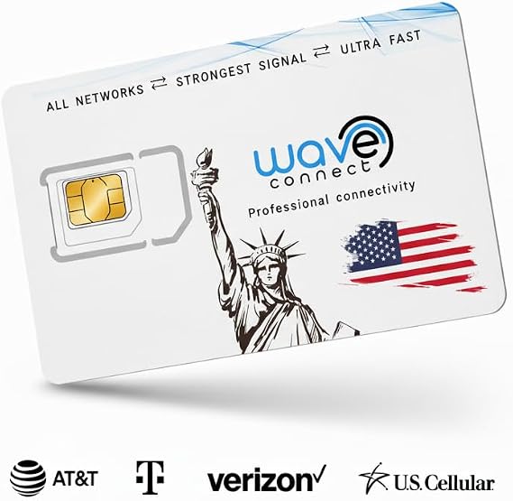 1GB Data-Only SIM, 4 Networks, Valid 30 Days, 4G/5G Cameras