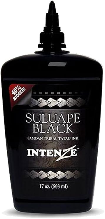 Intenze Tattoo Ink Supplies Black Samoan Tribal Ink Professional Quality Dark Intense Color, 17 Ounce Bottle