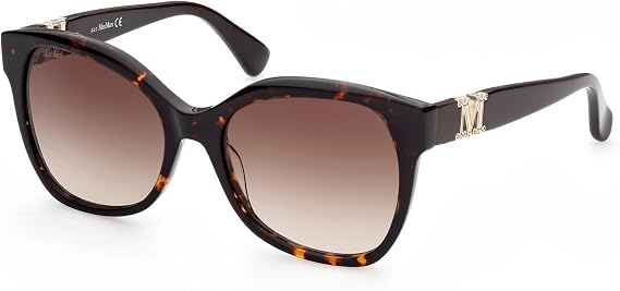 MaxMara Sunglasses MM 0014 Emme 3 52F Shiny Dark Havana, Pale Gold m Maxmaragr