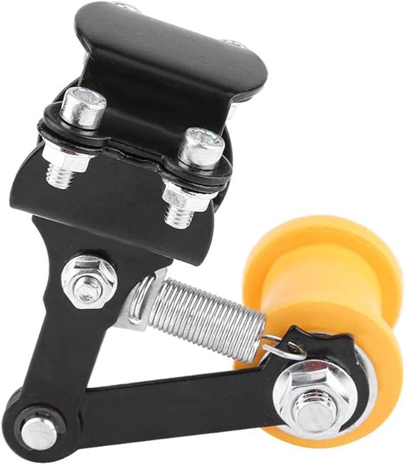 Motorcycle Chain Tensioner, Universal mini Bike Chain Tensioner Adjuster Chain Tensioner Bolt On Roller Modified Accessories(Black)