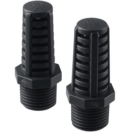 2Pcs Threaded Suction/Overflow Strainer, PVC Joint, Drain Fitting Connectors, 1/2 Inch Screen Strainer, Permeable Vent Cap for Aquarium
