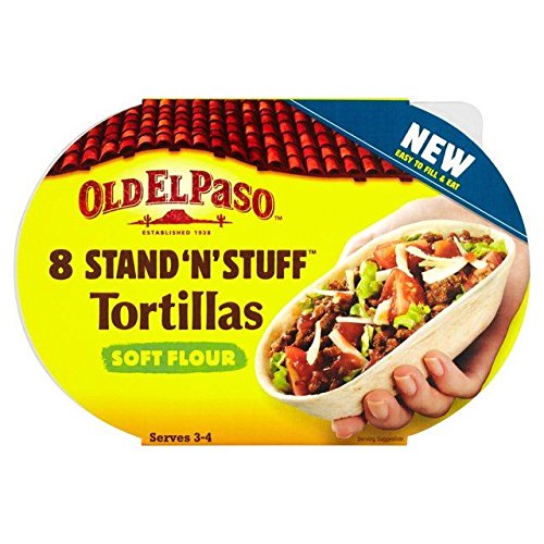 Old El Paso 8 Stand N Stuff Soft Flour Tortillas - 193g