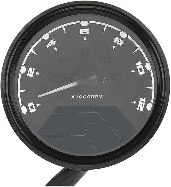 Motorbike Tacho Meter Instrument Motorcycle Panel Speedometer LED Multi-Function Digital Indicator Tachometer Fuel Meter Vision Dial Odometer Universal
