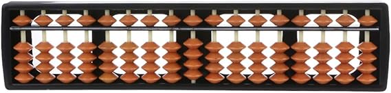 XISAOK 17 Digit Rods Standard Abacus Soroban Chinese Japanese Calculator Counting Tool Mathematics Beginners Abacus Brown