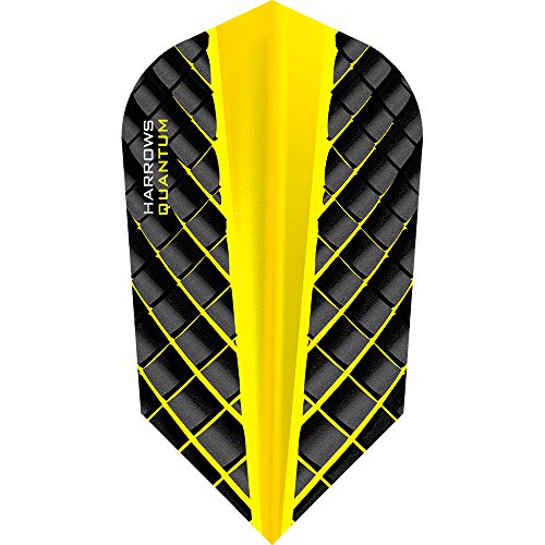 Harrows Quantum Dart Flights - 100 Micron - Slim - 3D Effect - 1 Set 3 Yellow