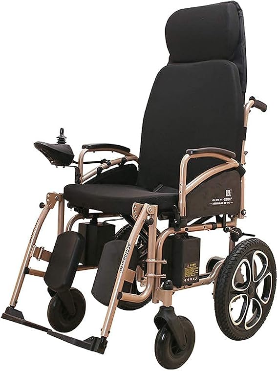 Foldable Electric Wheelchair Lightweight Portable Electromagnetic Brake System Double Motor Li-Ion Battery Smart Joystic