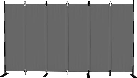 Room Divider, 6 Panel Upgraded 132 Folding Screen Highly Secretive(Grey)