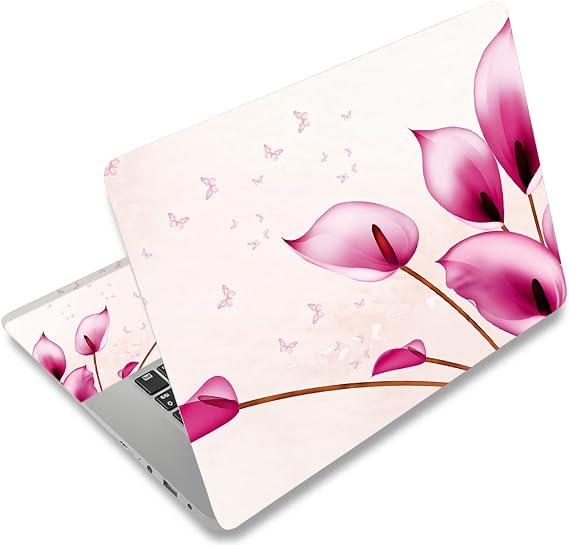 Laptop Notebook Skin Sticker Cover Decal Fits 12 13 13.3 14 15 15.4 15.6 inch Laptop Protector Notebook PC | Easy to Apply, Remove and Change Styles (Calla Lily)