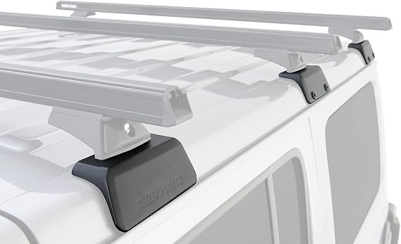 Rhino-Rack Jeep Wrangler JL Unlimited 4 Door Hard Internal Structural Roof Rack/Bare Backbone 3 Base Mounting System in Black