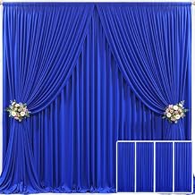 4 Panels Royal Blue Backdrop Curtain for Parties Wrinkle Free Blue Photo Curtains Backdrop Drapes Fabric Decoration for Wedding Birthday Party Baby Shower 20ft(W) x 10ft(H)