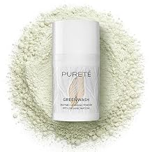 Purete Greenwash Enzyme Cleansing Powder for Face | Ceremonial Matcha Powder-to-Foam Cleanser | Water-Activated Gentle Exfoliating Face Wash | Made in Japan | 1.4 oz