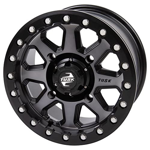 4137 Tusk Uinta Beadlock Wheel 14x7 4.0  3.0 GunmetalBlack For Can-Am Maverick X3 Max DS Turbo RR 64 Inch 2022-2024