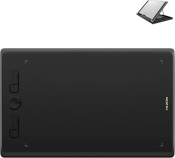 HUION Inspiroy H610X Drawing Tablet 10x6.25 Inch and ST300 Adjustable Drawing Tablet Stand
