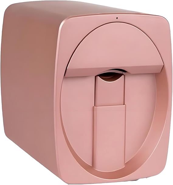 Intelligent 3D Nail Painting Machine, Portable 3D Digital Mobile Nail Art Printer, Support WiFi/DIY, Professional Nail Art Equipment for Beauty and Personal Care, Rosegold