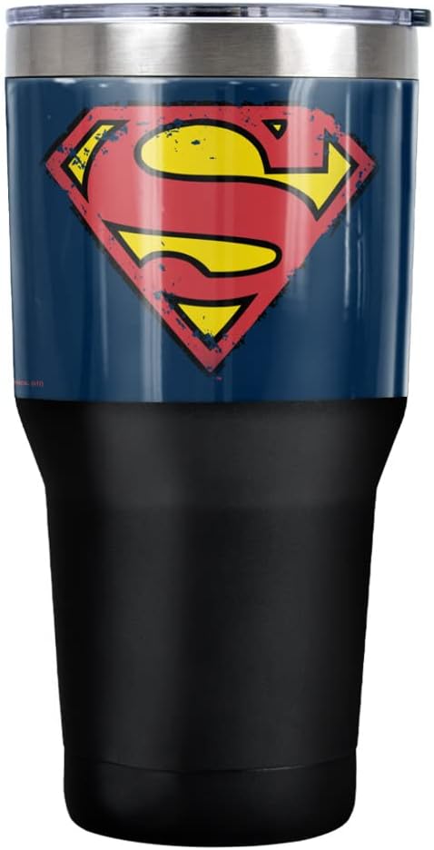 Superman, Vacuum Insulated & Double Wall with Leakproof Sliding Lid