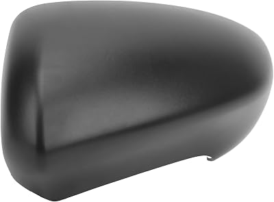 Side Mirror Cover, Car Door Mirror Rearview Mirror Guard Housing Replacement for Qashqai J10 20072014, Black Left 4517200700