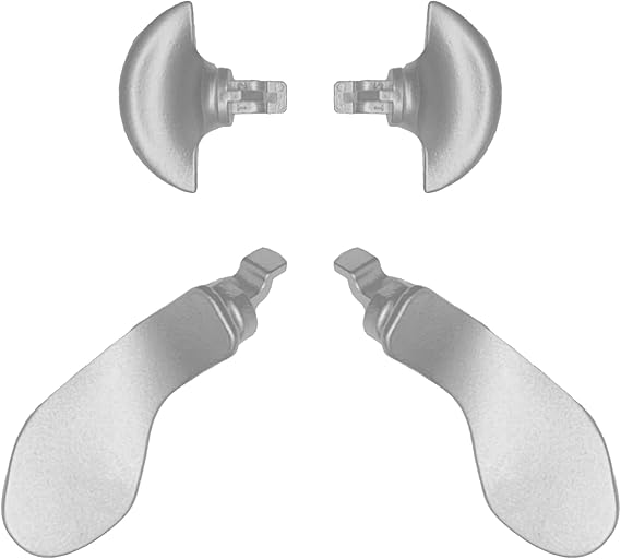 4 Pcs Metal Back Paddles for PS5 Edge Controller, Replacement Paddles for PS5 Edge Controller Rear Grip Parts,Interchangeable Metal Rear Button for PS5 DualSense Edge Controller(Silver) [video game]