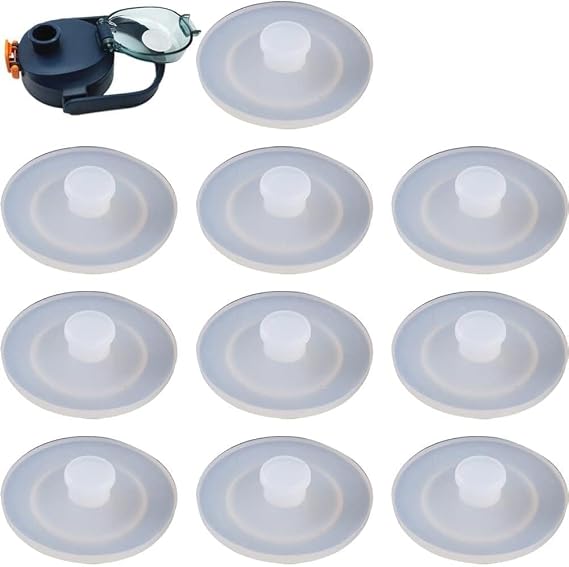 10Pcs Transparent Silicone Water Bottle Lid Plug Non Spill Bottle Lid Plug Silicone Straw Hole Grommets Dust- Proof Plugs Cap Protector,Lids
