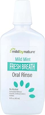 Mild Mint Fresh Breath Oral Rinse, Peppermint, Minerals, Castor Oil, Alcohol-Free, Mild Mint Flavor, 16 fl oz 473 ml