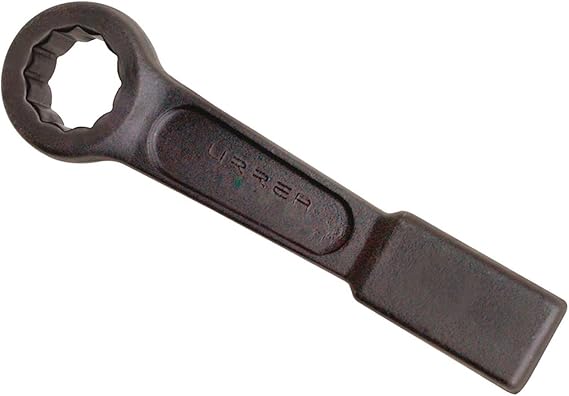 URREA 12-Point Striking Wrench - 24 mm Black Flat Strike Wrench with Straight Pattern Design & Extra Wide Striking Zone - 2724SWM