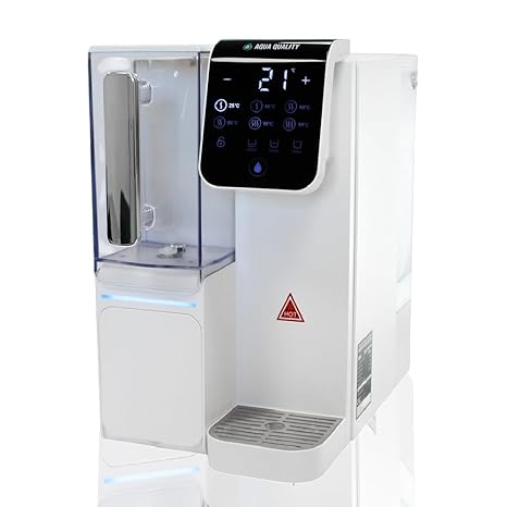 Aqua Quality Countertop Instant Hot Water Dispenser | RO Water Filter System | Temp & Volume Control | TDS & Filter Life Monitoring | 4-Stage Filtration with UV-C Sanitisation | NSF/ANSI 58 Certified