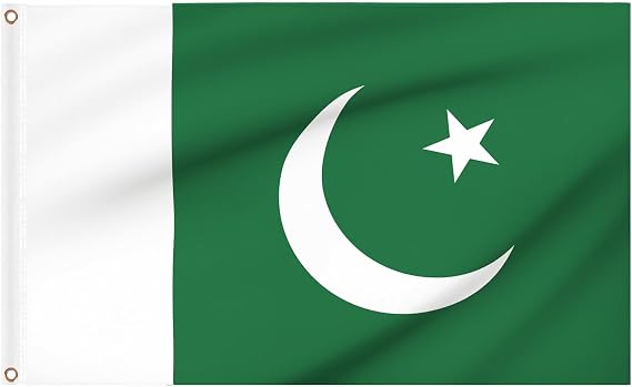 Pakistan Flag 5ft x 3ft, Large Big Pakistan Flags with Brass Eyelets for National Day Decorations School Culture Day Party Outdoor Decorations
