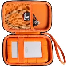 Tourmate Hard Case Compatible for LaCie Rugged Mini 1TB/ 2TB/ 4TB/ 5TB External Hard Drive Portable HDD, Hard Travel Case for Rugged Thunderbolt USB 3.0 2.0 USB-C External (Box Only)