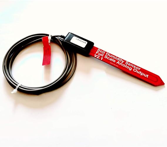 Taidacent 0-3.3V / 5V Industrial Soil Moisture Sensor IP68 Waterproof Moisture Sensor Hardness H8 Anti-corrosion and Scratch-resistant Analog Humidity Sensor (5V)
