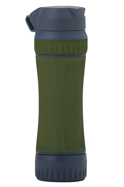 Platypus Quickdraw Ultralight Backpacking Water Filter, Green