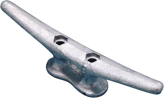 Dock Edge DockCleat Cast Iron Galvanized Cleat, 6-Inches, 4-Pack