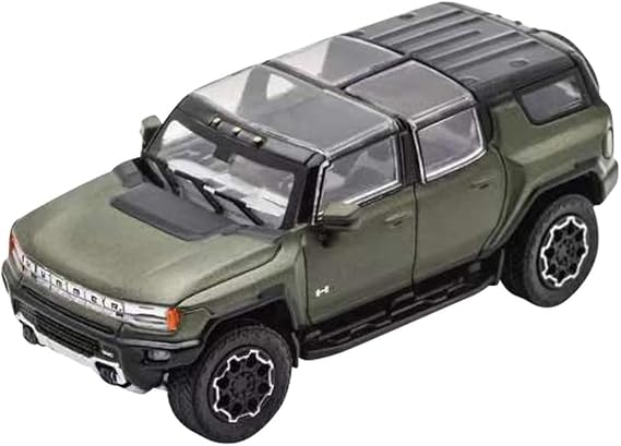 2023 EV SUV Green Metallic with Black Top 1/64 Diecast Model Car by GCD KS-049-359