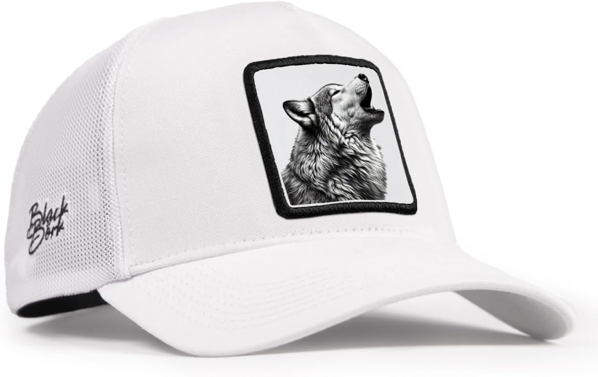 Kurt Logolu Beyaz Trucker Şapka