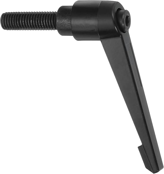 uxcell M10 x 32mm Adjustable Knobs Handle Male Thread Push Button Ratchet Quick Release Locking Rotating Bolt for Lathe Machinery, Black