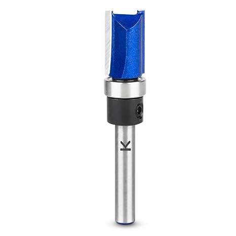 Pattern Flush Trim Router Bit 1/4 Inch Shank,3/4" Cut Length,1/2" Cut Dia