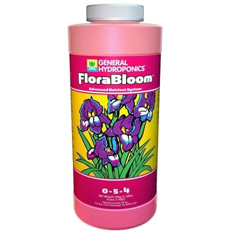 General Hydroponics 16OZ FLWR/Fruit System (16-4-8) Fertilizer, FloraBloom, 1 Count, 1 pints, 1.25 pounds