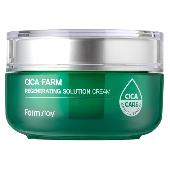 FarmStay Cica Farm Regenerating Solution Cream - Face Moisturizer - Moisturizer Face Cream Reduces Wrinkles - 1.69 oz